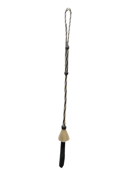 Hitched Horsehair Headstall w/Split Reins & Quirt