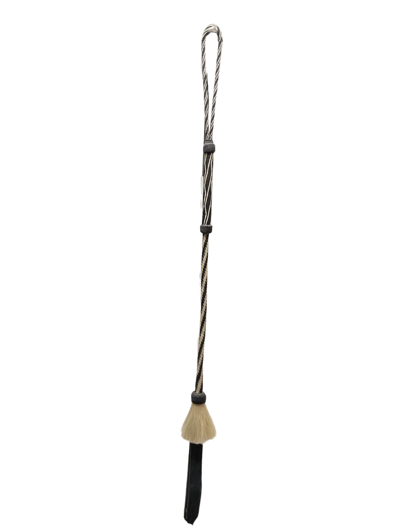 Hitched Horsehair Headstall w/Split Reins & Quirt