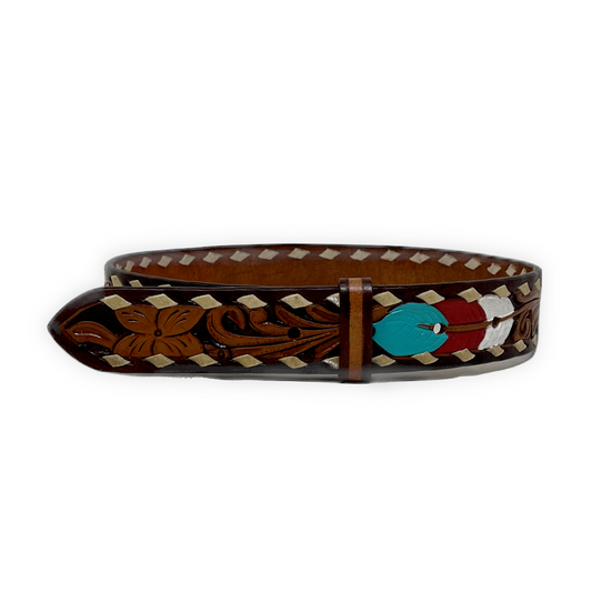 Painted Feathers Belt