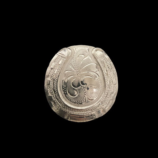 Horseshoe Concho- Silver Plate