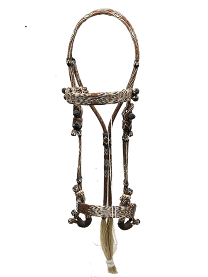 Hitched Horsehair Headstall w/Roping Reins