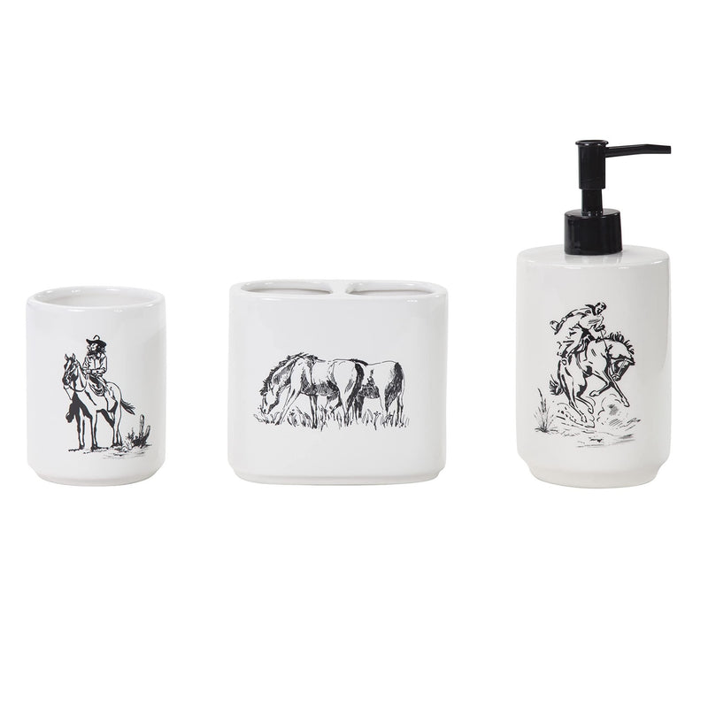 Ranch Life 3 Piece Countertop Bathroom Accessory Set