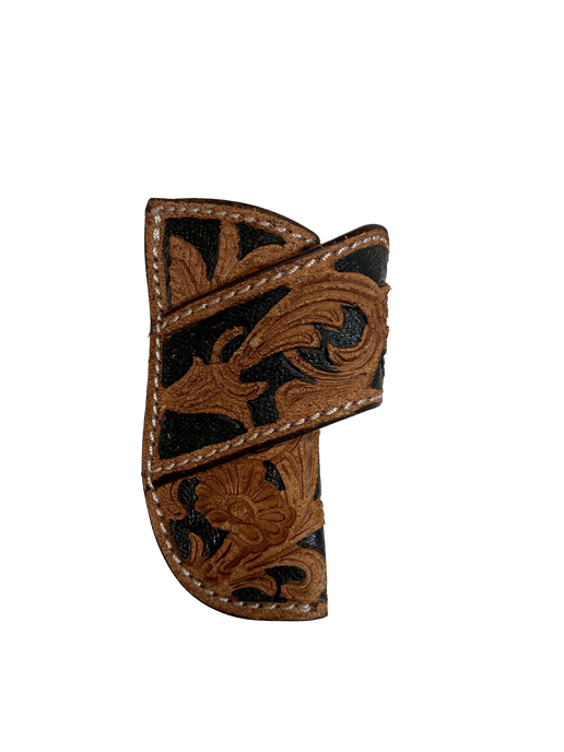 Dyed Floral Rough Out Knife Sheath