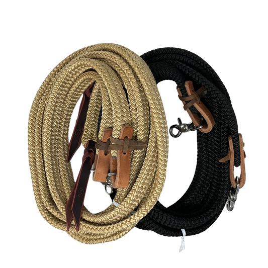 1" Flat Nylon Hollow Core Split Reins