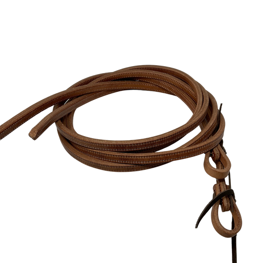 Doubled & Stitched Harness Leather Split Reins