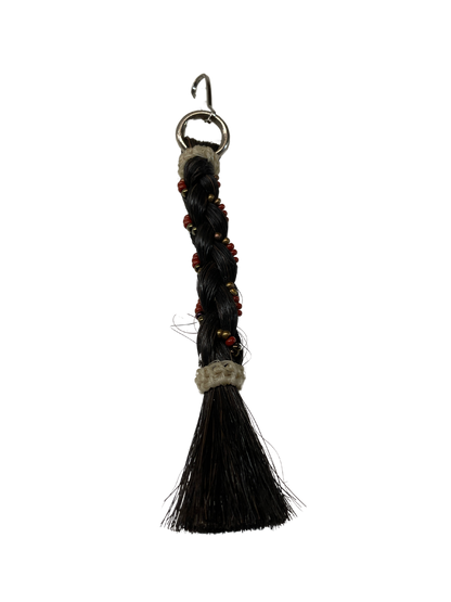 Braided Horse Hair w/Beads Zipper Pull