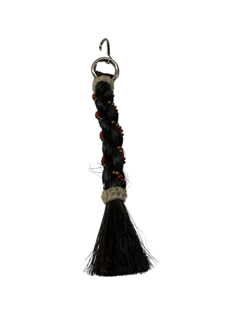 Braided Horse Hair w/Beads Zipper Pull