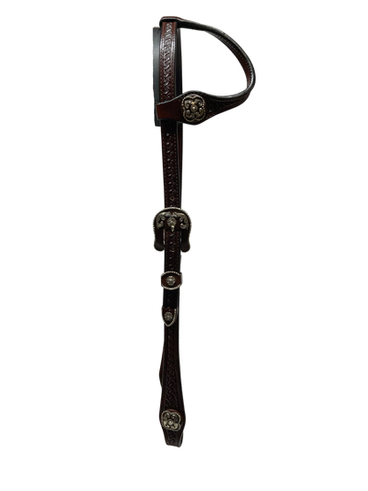 Single Ear Basket Stamped Rust Mesquite Buckles & Conchos