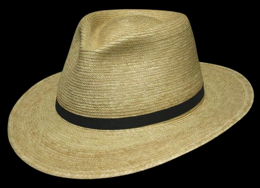 3" Brim Oak-colored Tear Drop Palm Hat