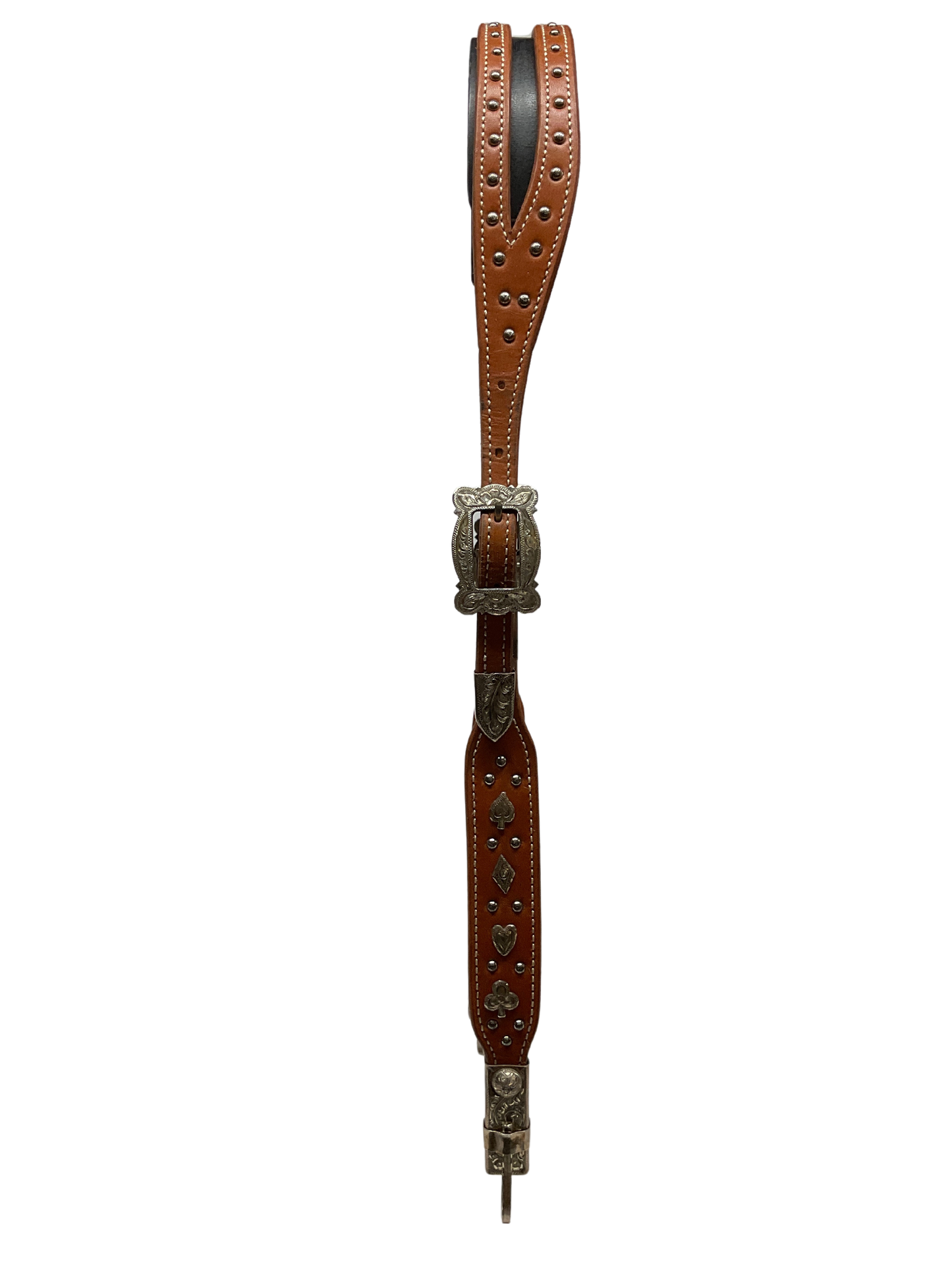 3/4" Split Ear w/Sterling Buckles, Dots and Card Suit Conchos