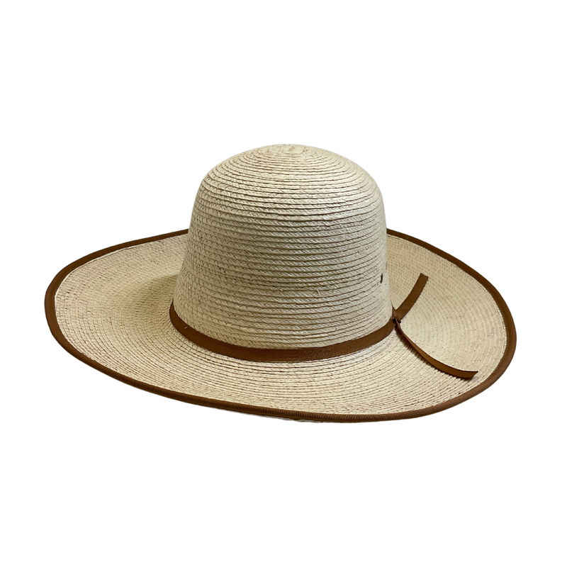 Palm Leaf Hat Bound Edge 6 7/8