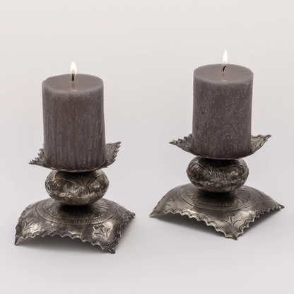Stamped Candlesticks - PAIR