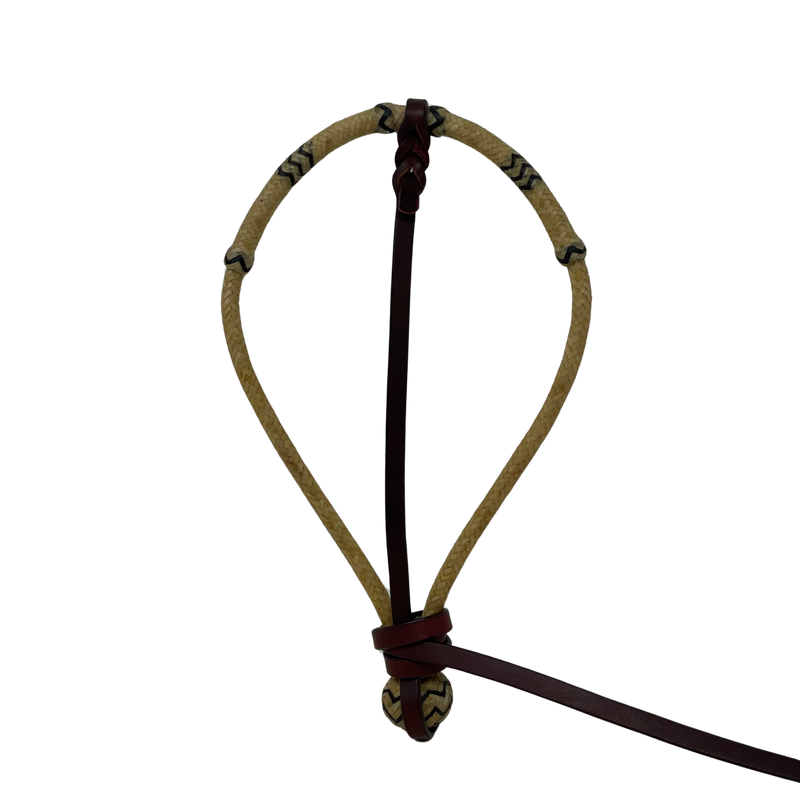 16 Plait Rawhide w/Accents Center Hung Bosalita