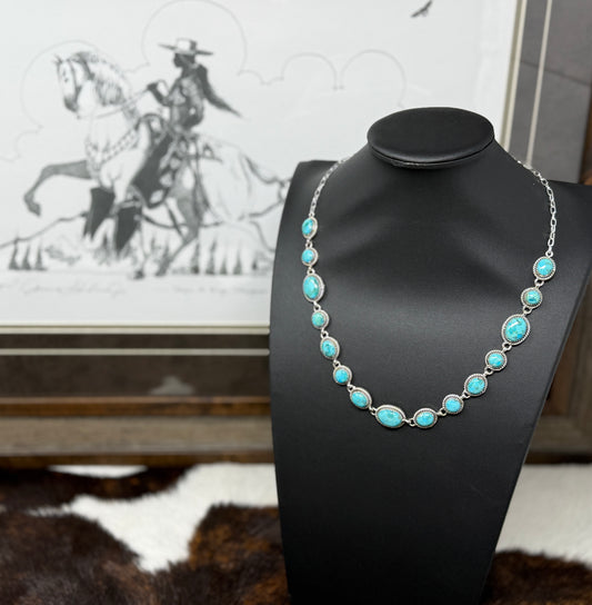 15 Stone Turquoise Necklace