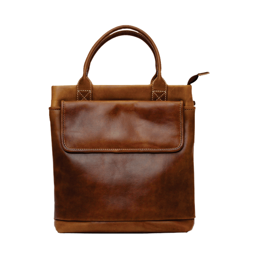 Rugged Earth Leather Tote Purse