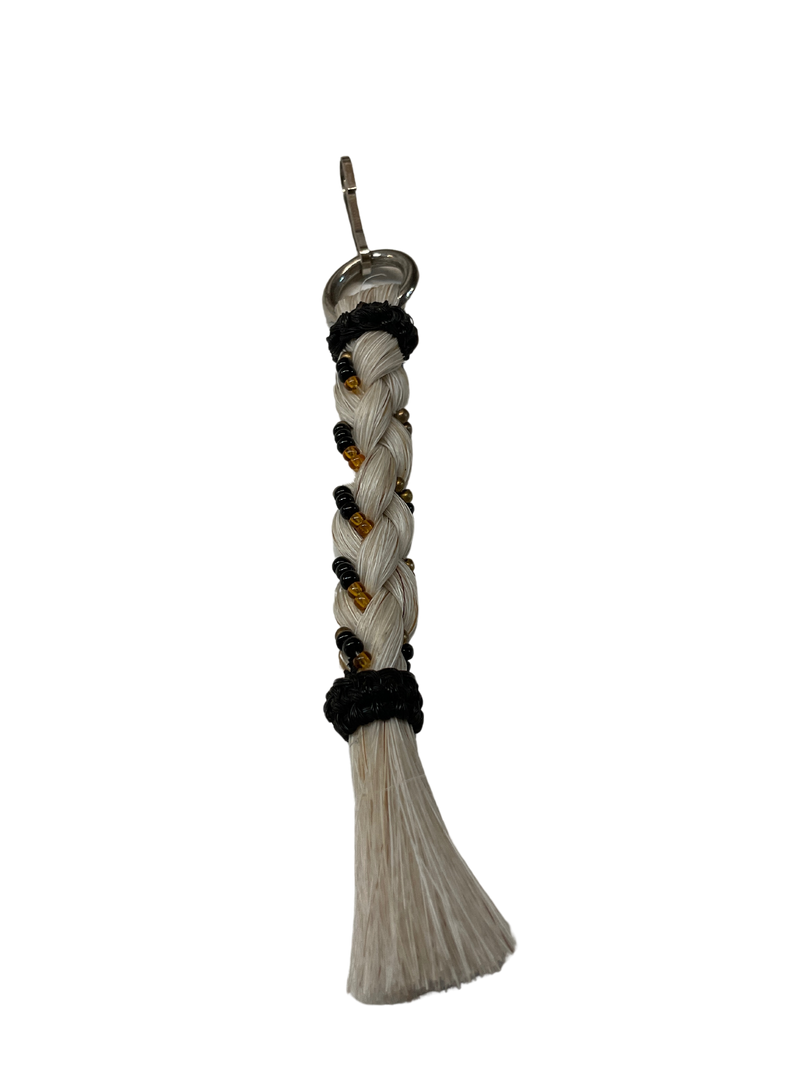 Braided Horse Hair w/Beads Zipper Pull