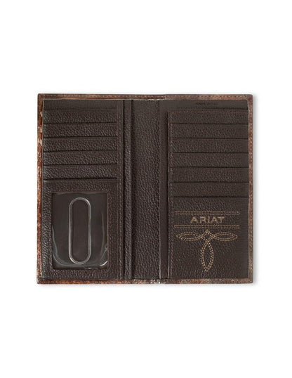 Dark Basket Stamp Wallet w/Cross Filigree