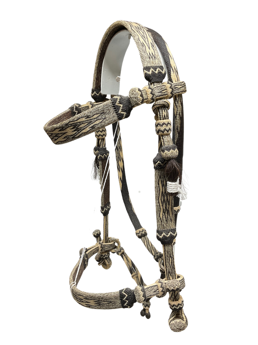 Hitched Horsehair Headstall w/Curb