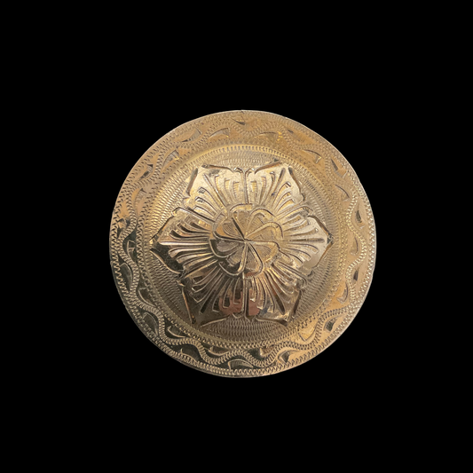 B/B Smooth Concho- Solid Brass