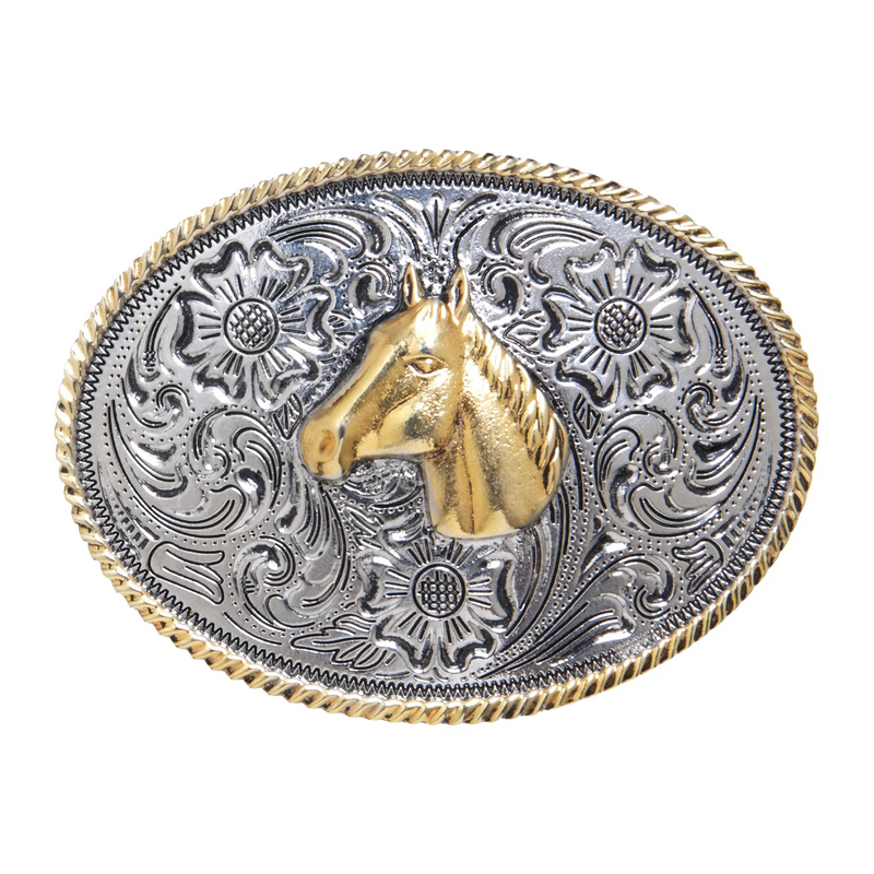 Kids Oval Horse Head Rope Edge Buckle