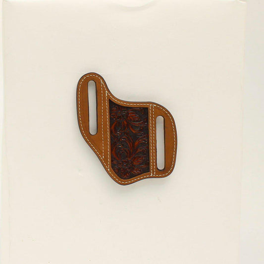 Floral Tooled Leather Crossdraw Knife Sheath