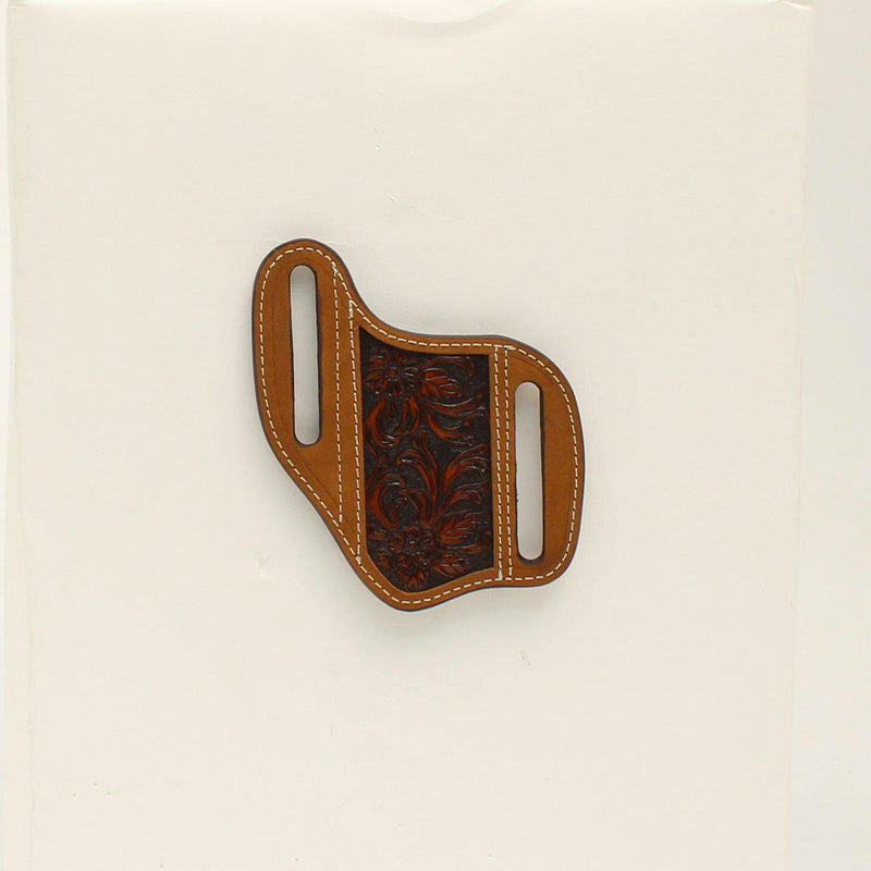 Floral Tooled Leather Crossdraw Knife Sheath