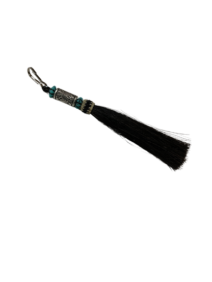 Horse Hair Tassel w/Beads Zipper Pull
