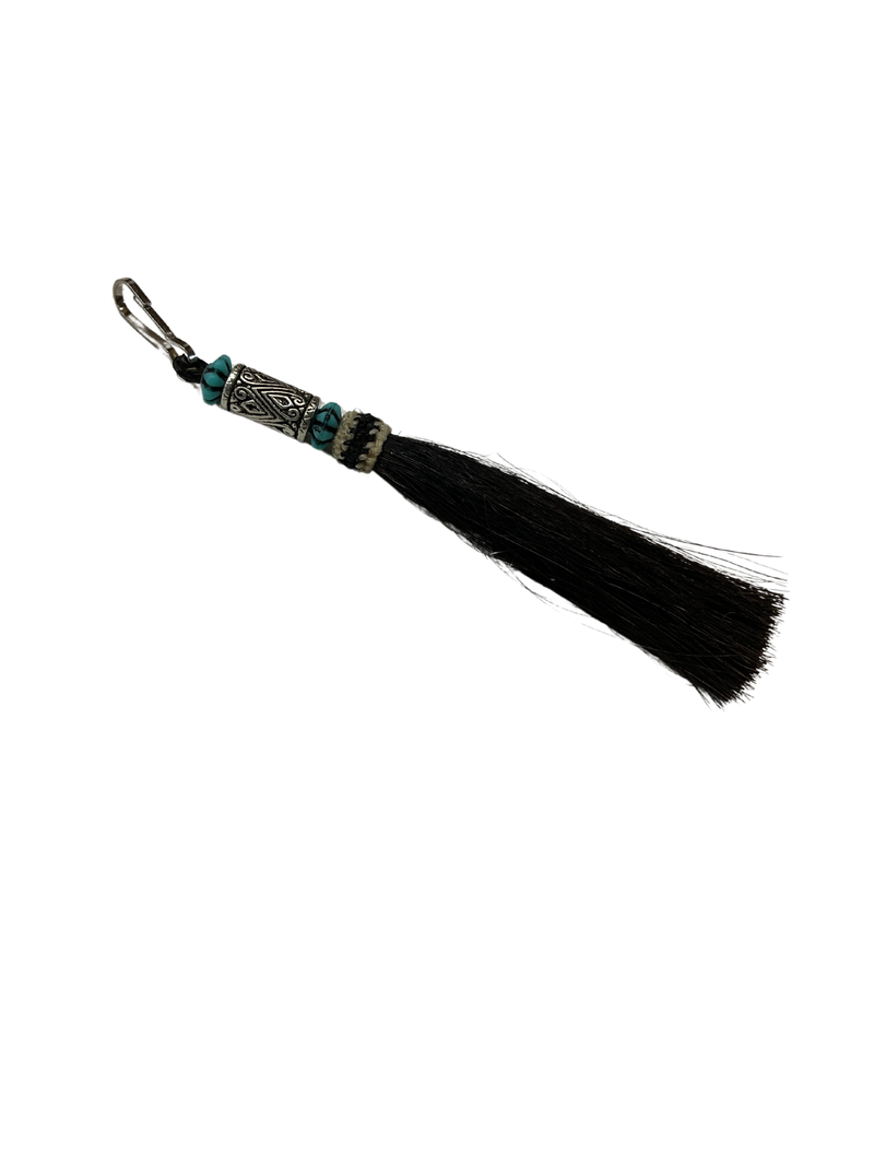 Horse Hair Tassel w/Beads Zipper Pull