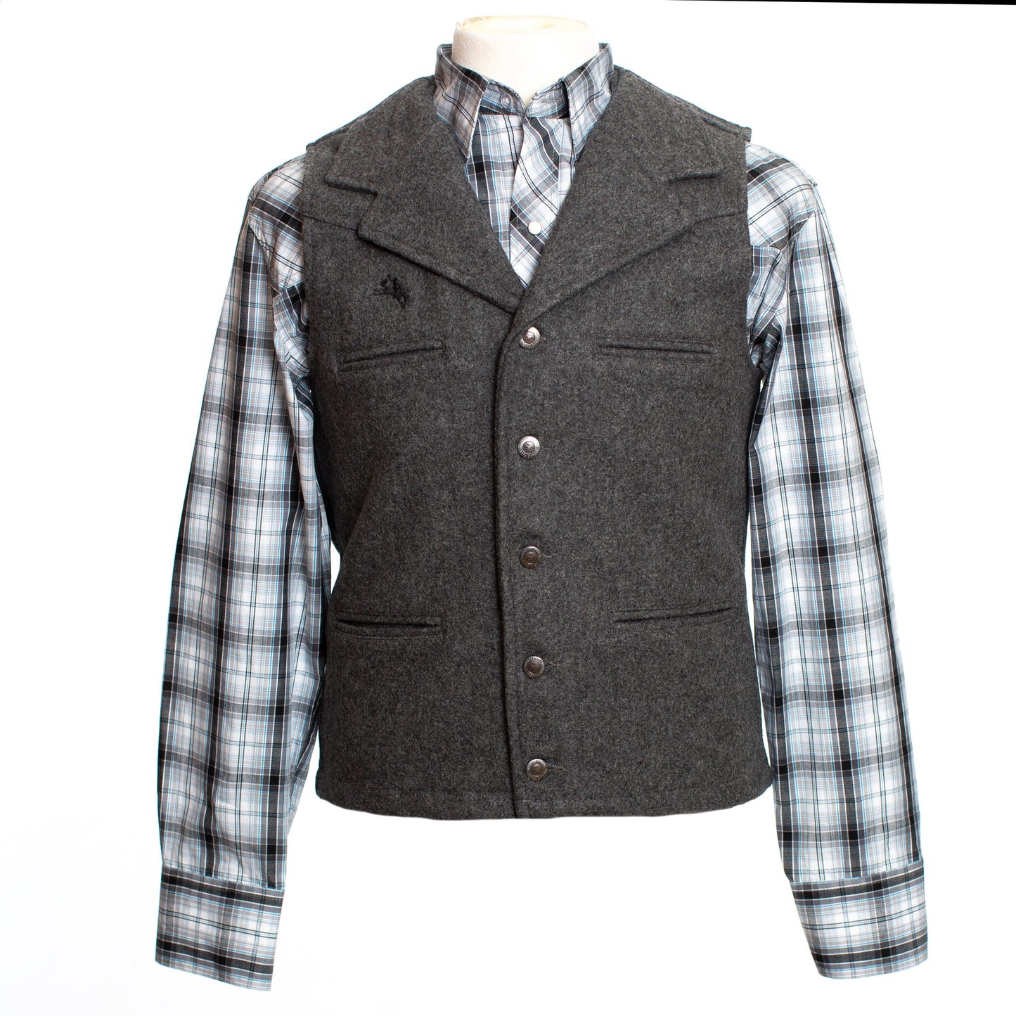 Men's Buckaroo Vest Charcoal