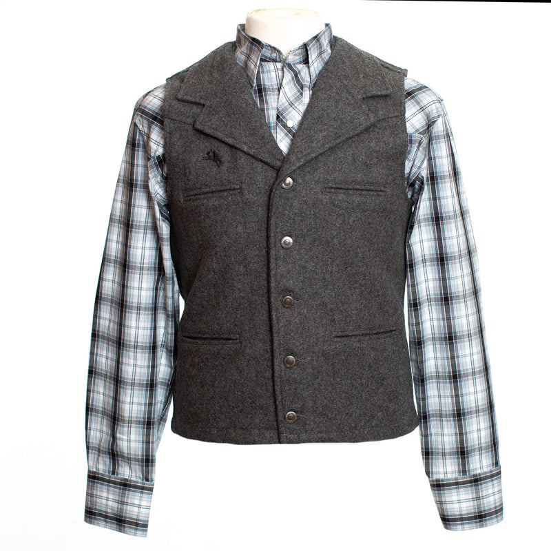 Men's Buckaroo Vest Charcoal