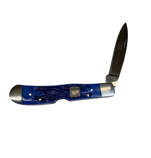 Single Blade Blue Folding Knife