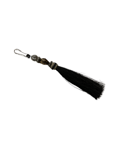 Horse Hair Tassel w/Beads Zipper Pull