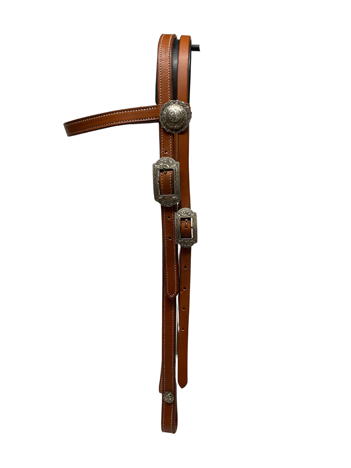 3/4" Browband w/Sterling Buckles and Conchos