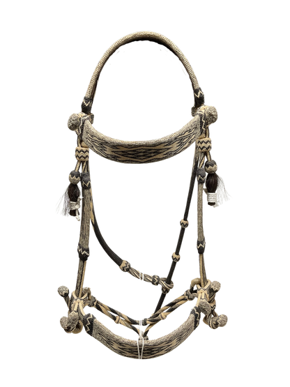 Hitched Horsehair Headstall w/Curb