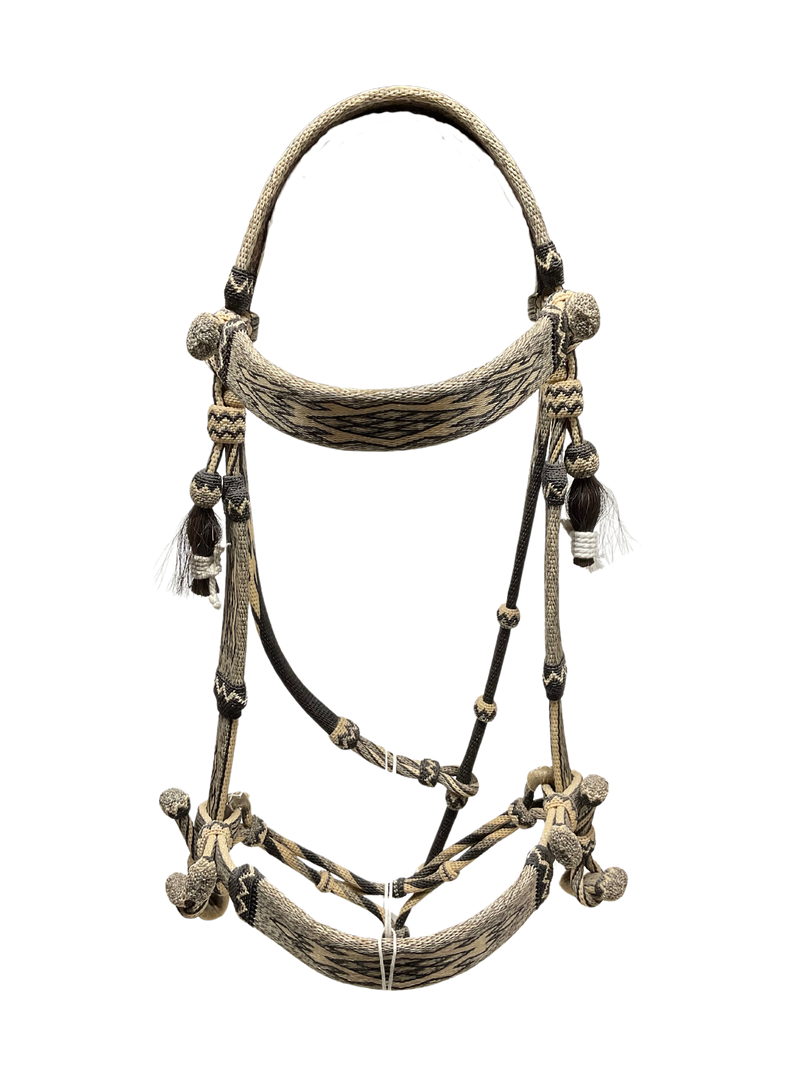 Hitched Horsehair Headstall w/Curb