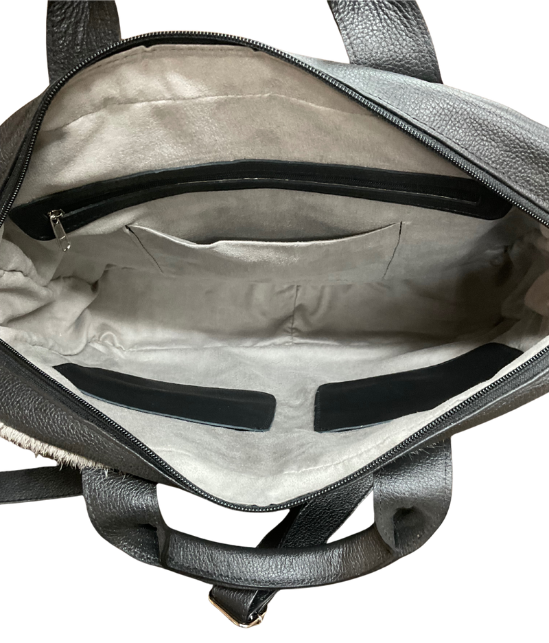 Black/White Brindle Laptop Bag
