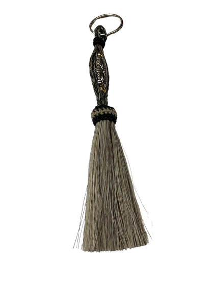 Horsehair Tassel w/Bead Center Keychain