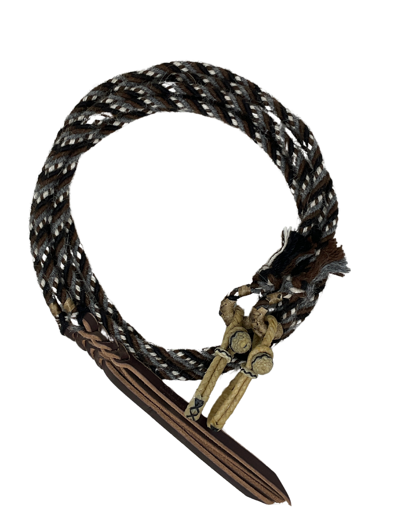 Alpaca Split Rein W/Rawhide Connectors