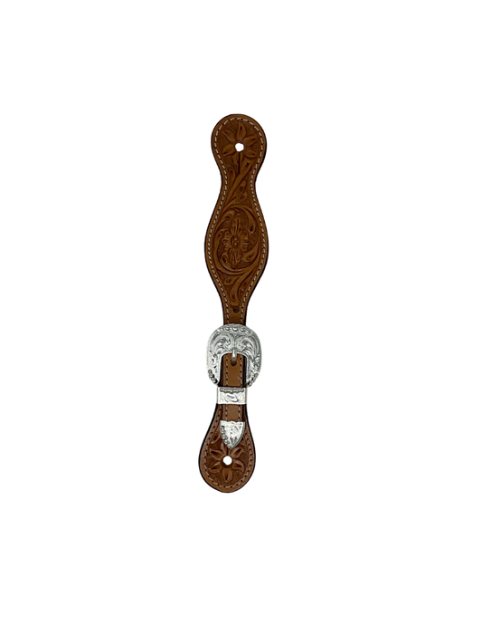 Ladies Spur Strap w/Silver Plate