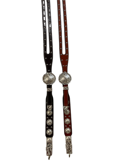 5/8" Shaped Split Ear Headstall Hansen El Paso Buckles, Conchos w/Bit Hangers