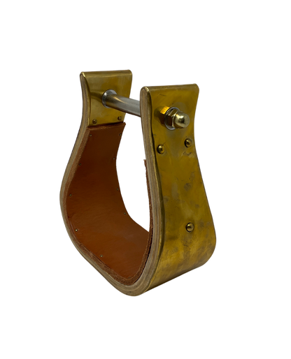 Wood Bell Stirrup w/Brass