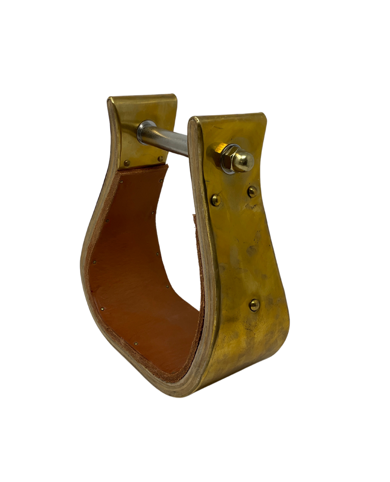 Wood Bell Stirrup w/Brass