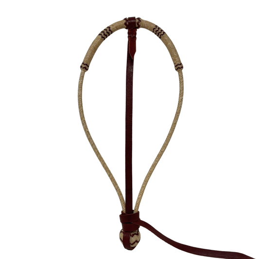18 Plait 1/4" Center Hung Rawhide Bosalita