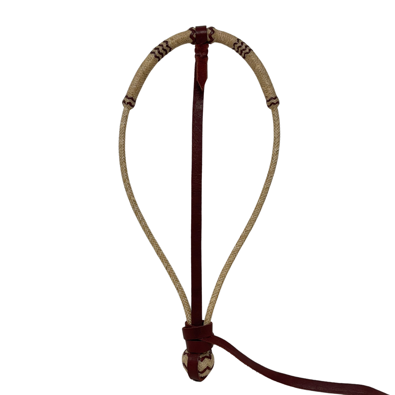 18 Plait 1/4" Center Hung Rawhide Bosalita