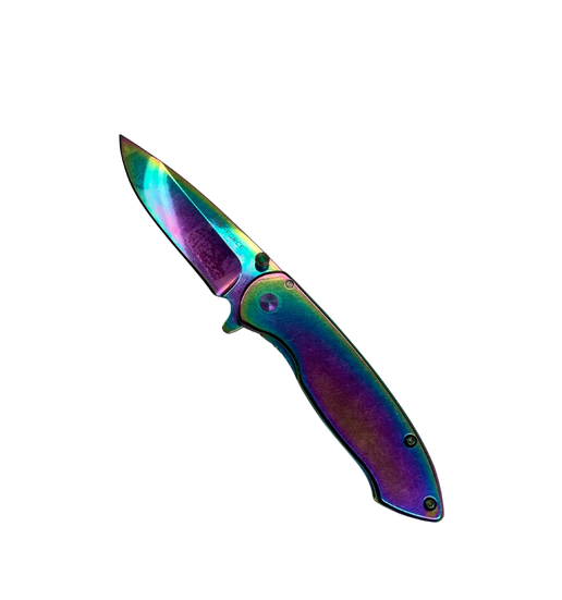 Metallic Single Blade Folding Knife