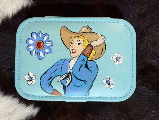 Hand Painted Jewelry Case Med.