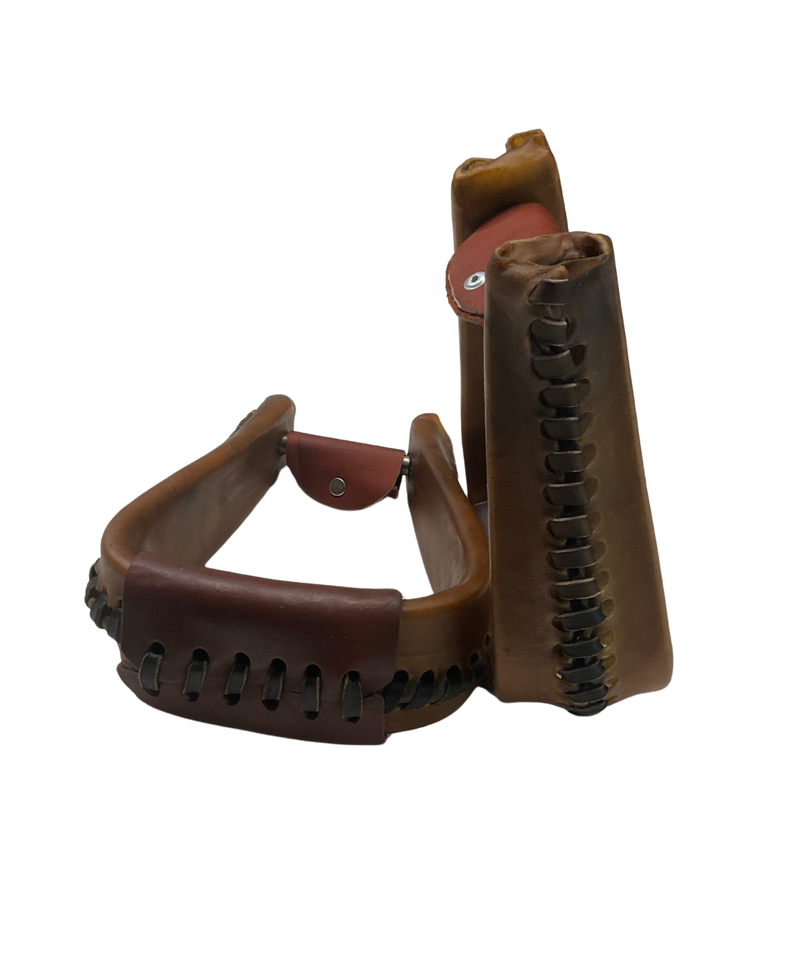 Rawhide Covered Roper Stirrups