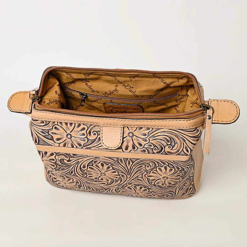 Floral Carved Toiletry Bag