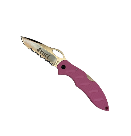 Single Serrated Blade Folding Knife