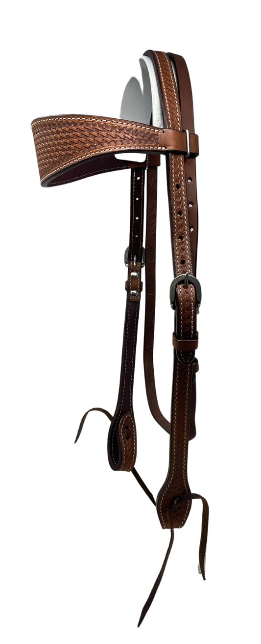 Basket Stamped Wide Brow Browband